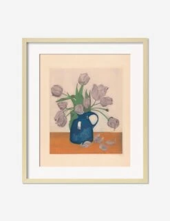 Tulips In A Pitcher Print By Frans Everbag -Lulu Andgeorgia Shop TulipsinaPitcherNaturalMatted