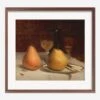 Two Pears On A Tabletop Print By Sanford Robinson Gifford -Lulu Andgeorgia Shop TwoPearsonaTabletopwalnutMatted