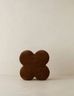 Velvet Clover Pillow By Sarah Sherman Samuel -Lulu Andgeorgia Shop VelvetCloverPillow CocoabySarahShermanSamuel Cognac A0656532 3827 Product