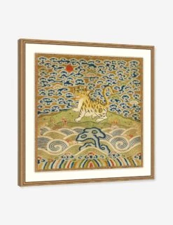 Rank Badge With Tiger Wall Art -Lulu Andgeorgia Shop WMETLG0050 ANGLED