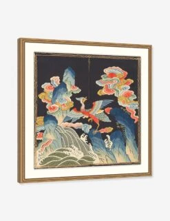 Rank Badge With Crane Wall Art -Lulu Andgeorgia Shop WMETLG0051 ANGLED