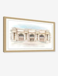 Watercolor Of The Met Museum Wall Art -Lulu Andgeorgia Shop WMETLG0057 ANGLED