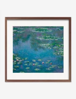 Water Lilies Print By Claude Monet -Lulu Andgeorgia Shop WaterLiliesWalnutMatted