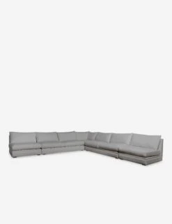 Winona Armless Corner Sectional Sofa 38 Winona Armless Corner Sectional Sofa -Lulu Andgeorgia Shop WinonaArmless5PieceCornerSectional KleinSilver 12845 SITECROP