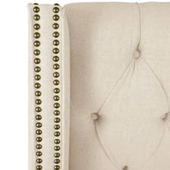 Admina Bed -Lulu Andgeorgia Shop admina linen tufted bed talc 2