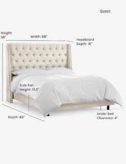Admina Bed -Lulu Andgeorgia Shop admina bed talc queen