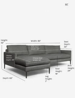 Allisen Sectional Sofa -Lulu Andgeorgia Shop allisen left facing sectional charcoal 90