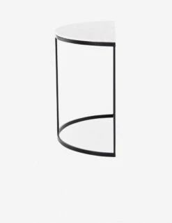 Amorica Demilune Console Table -Lulu Andgeorgia Shop amorica demilune console white marble 5 1