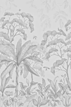 Jungle Wallpaper Mural -Lulu Andgeorgia Shop cdm4352 B W FULL MURAL site crop