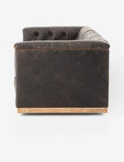 Afia Leather Sofa, Distressed Black -Lulu Andgeorgia Shop cken k3z 928 3