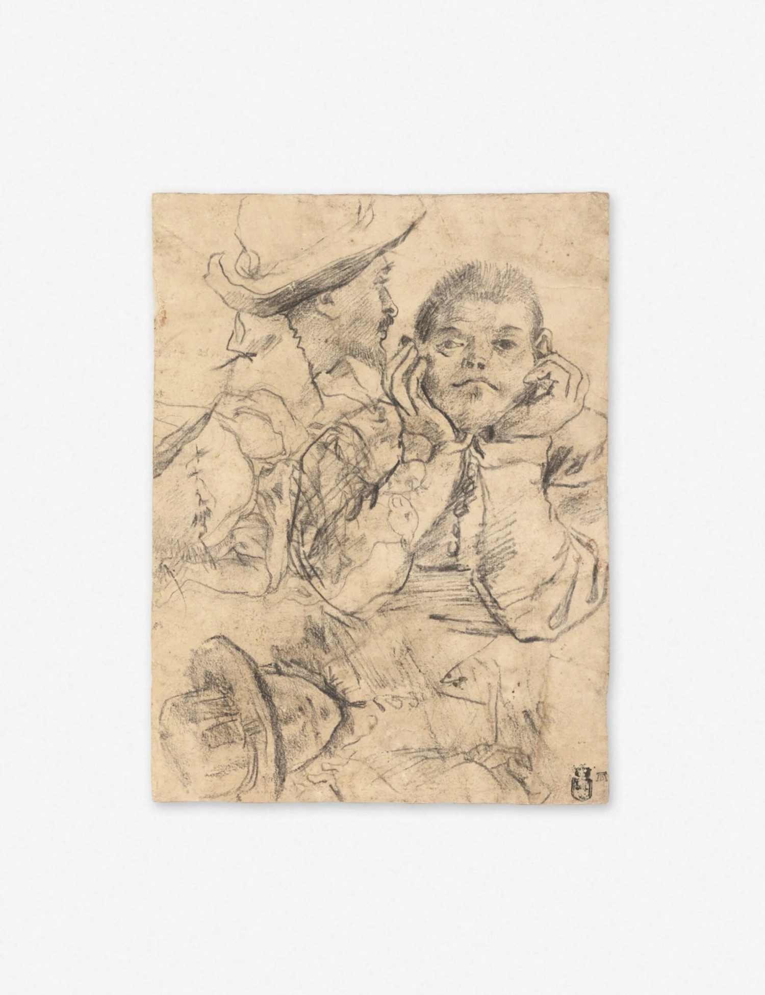 Four Studies Of Heads Wall Art By Annibale Carracci 2 Four Studies Of Heads Wall Art By Annibale Carracci - Image 2