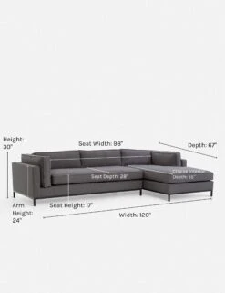 Fritzie Sectional Sofa -Lulu Andgeorgia Shop fritzie charcoal