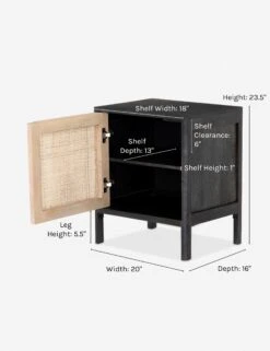 Hannah Nightstand -Lulu Andgeorgia Shop hannah left nightstand black 3352f779 a7c7 491d bfd5 c92777481839