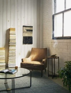 Ilona Leather Accent Chair -Lulu Andgeorgia Shop ilona chair taupe leather 1