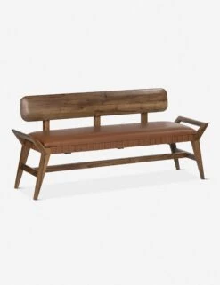 Sienna Leather Bench -Lulu Andgeorgia Shop lvr00121