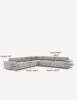 Mackenzie Corner Sectional Sofa -Lulu Andgeorgia Shop mackenzie corner sectional sofa ash
