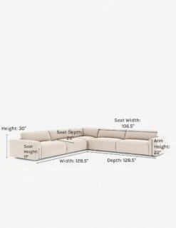 Mackenzie Corner Sectional Sofa -Lulu Andgeorgia Shop mackenzie corner sectional sofa ivory