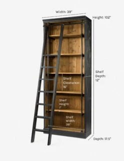 Mallory Bookcase With Ladder -Lulu Andgeorgia Shop mallory bookcase with ladder