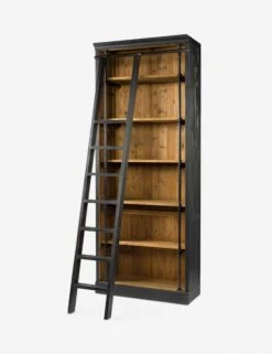 Mallory Bookcase With Ladder -Lulu Andgeorgia Shop mallory bookcase with ladder black