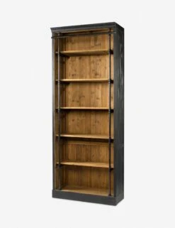 Mallory Bookcase With Ladder -Lulu Andgeorgia Shop mallory bookcase with ladder black 4