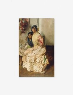 Pepilla And Her Daughter Wall Art By Joaquín Sorolla Y Bastida Gold -Lulu Andgeorgia Shop pepilla the gypsy and her daughter