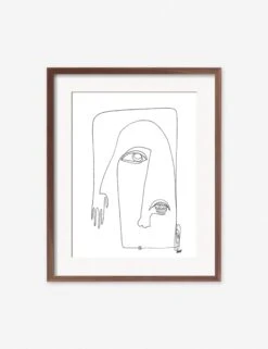 Picasso Print By Damienne Merlina -Lulu Andgeorgia Shop picasso walnut frame 1