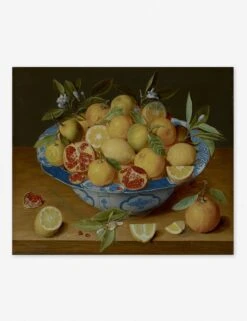 Still Life With Lemons, Oranges, And A Pomegranate Wall Art By Jacob Van Hulsdonck -Lulu Andgeorgia Shop still life with lemons unframed print