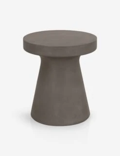Risy Indoor/Outdoor Round Side Table -Lulu Andgeorgia Shop tack accent table slate grey concrete dark 1 01